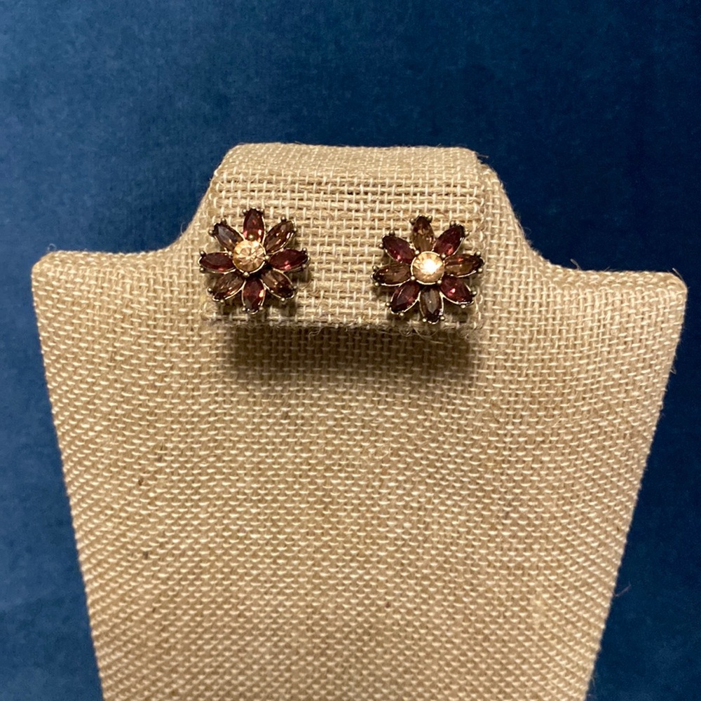 Chloe and Isabel Flower Earrings, Pink and Purple